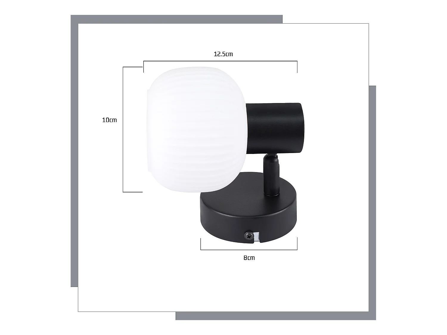 NETTLIFE Spot de plafond noir E14 abat-jour en verre vintage d'intérieur Spot moderne pour chambre à coucher salon