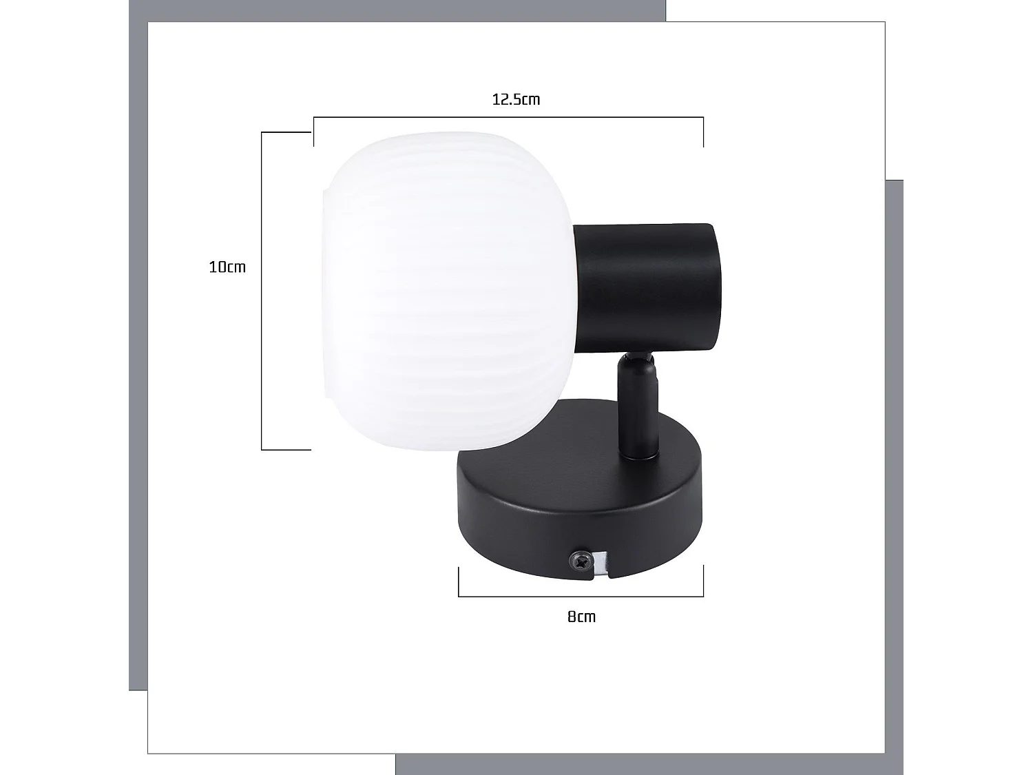 NETTLIFE Spot de plafond noir E14 abat-jour en verre vintage d'intérieur Spot moderne pour chambre à coucher salon