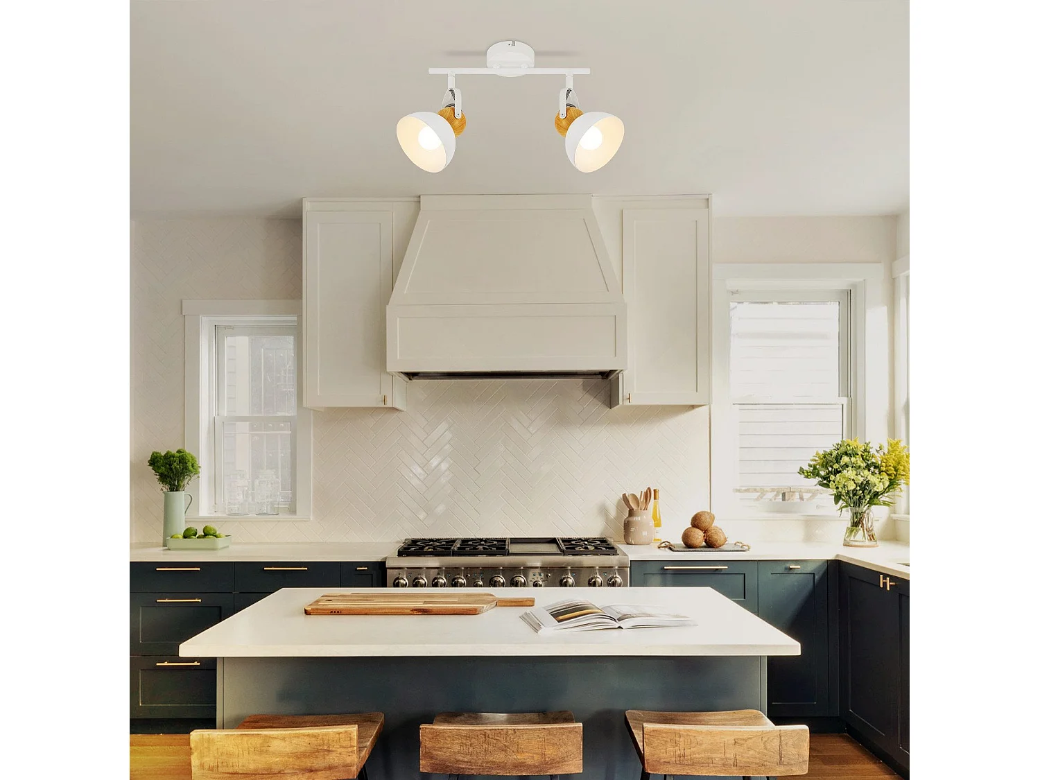 NETTLIFE Vintage plafondspot E27 350° verstelbaar ganglamp retro industrieel metaal verstelbaar