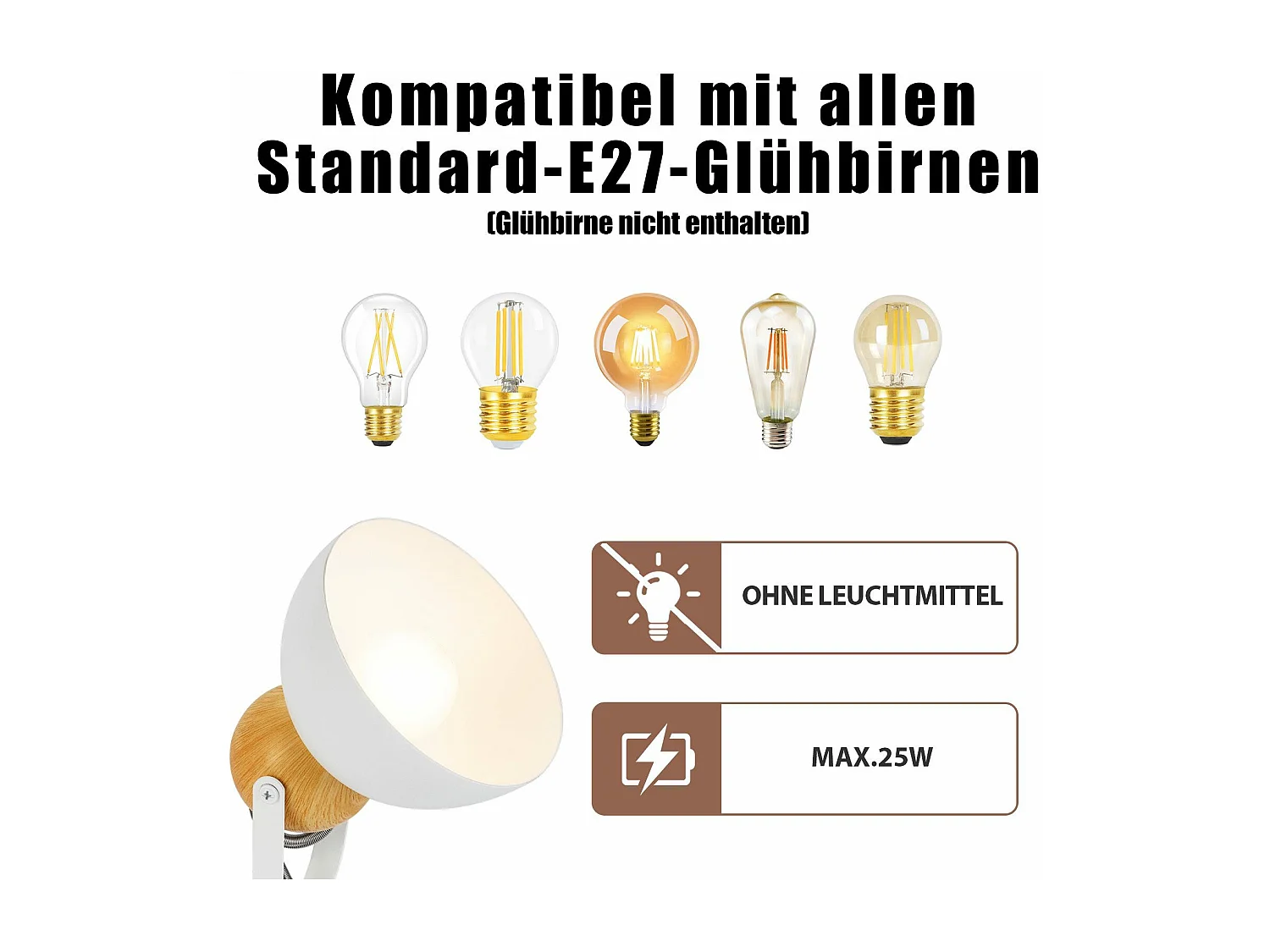 NETTLIFE Spot de plafond vintage  E27 orientable 350° lampe de couloir rétro métal industriel orientable