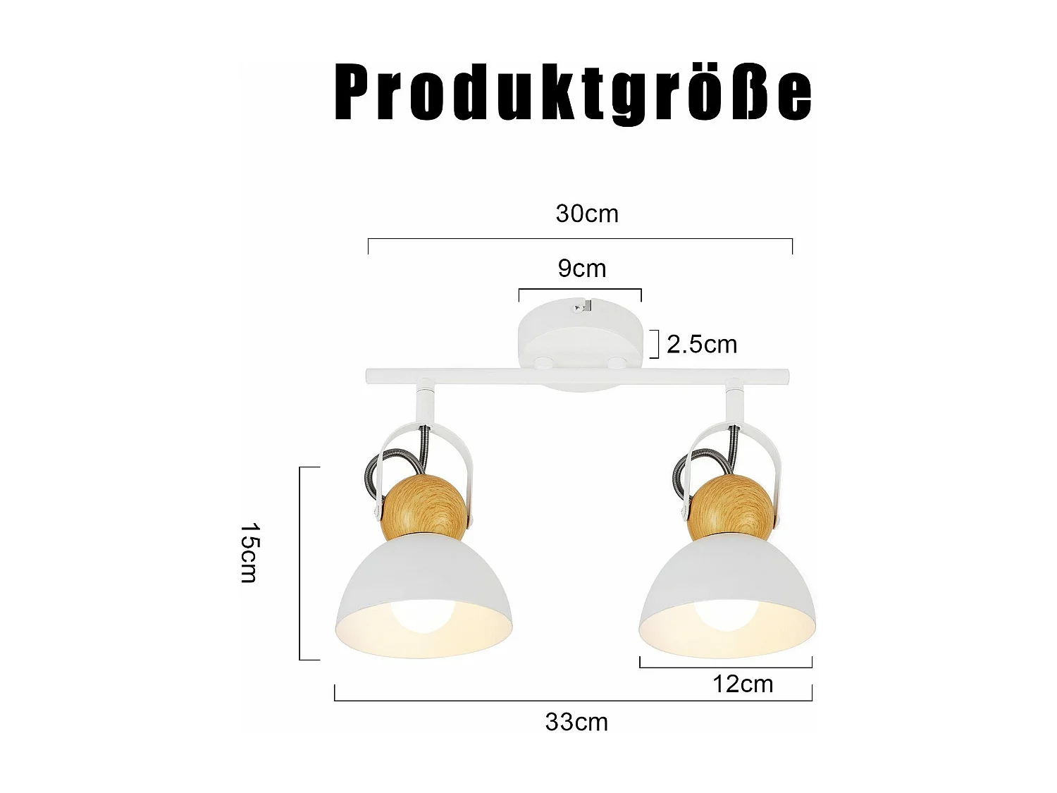 NETTLIFE Spot de plafond vintage  E27 orientable 350° lampe de couloir rétro métal industriel orientable