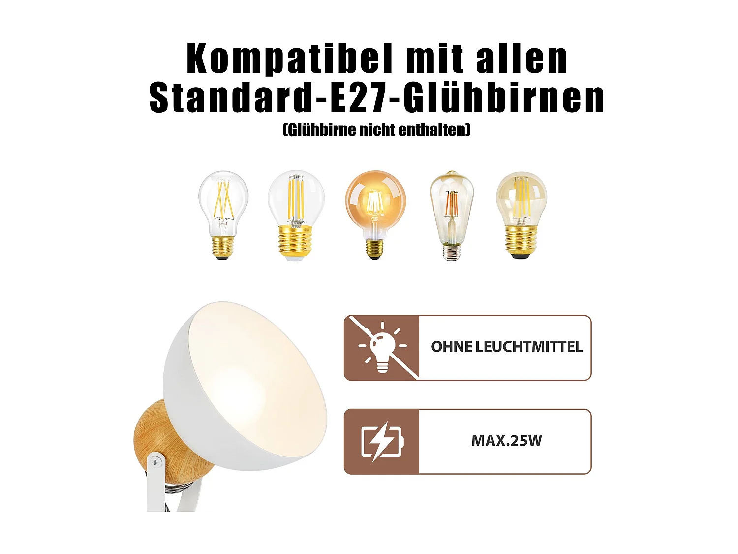 NETTLIFE Spot de plafond vintage  E27 orientable 350° lampe de couloir rétro métal industriel orientable