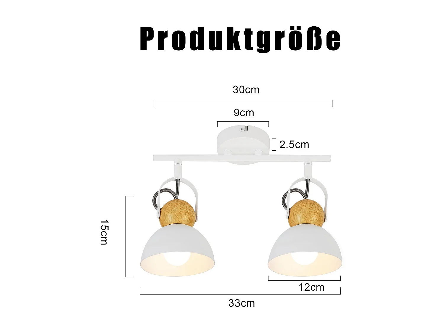 NETTLIFE Spot de plafond vintage  E27 orientable 350° lampe de couloir rétro métal industriel orientable