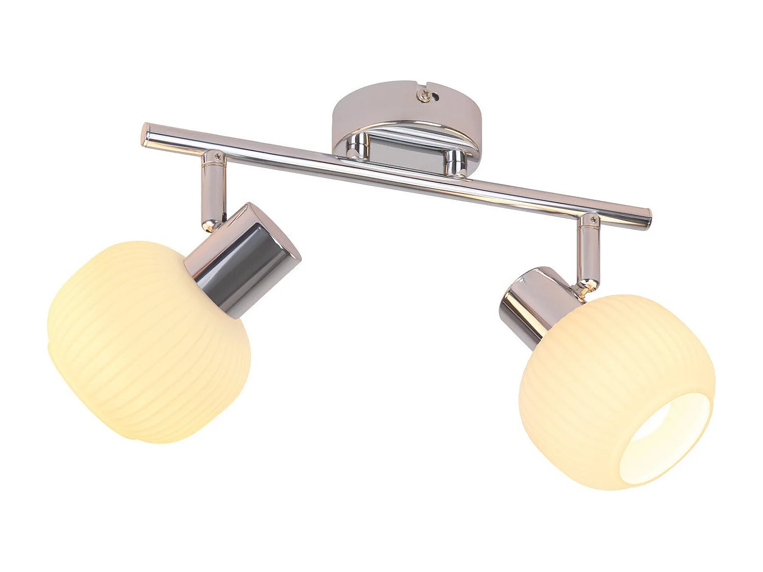 NETTLIFE 2 Spot de plafond blanc E14 intérieur vintage abat-jour en verre spot sans ampoules