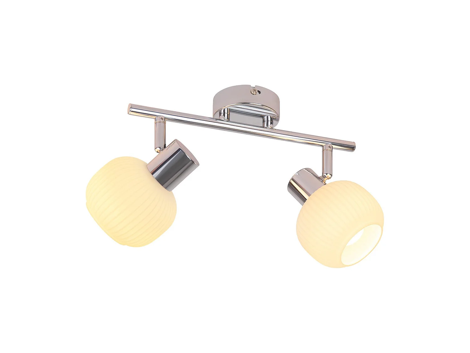 NETTLIFE 2 Spot de plafond blanc E14 intérieur vintage abat-jour en verre spot sans ampoules