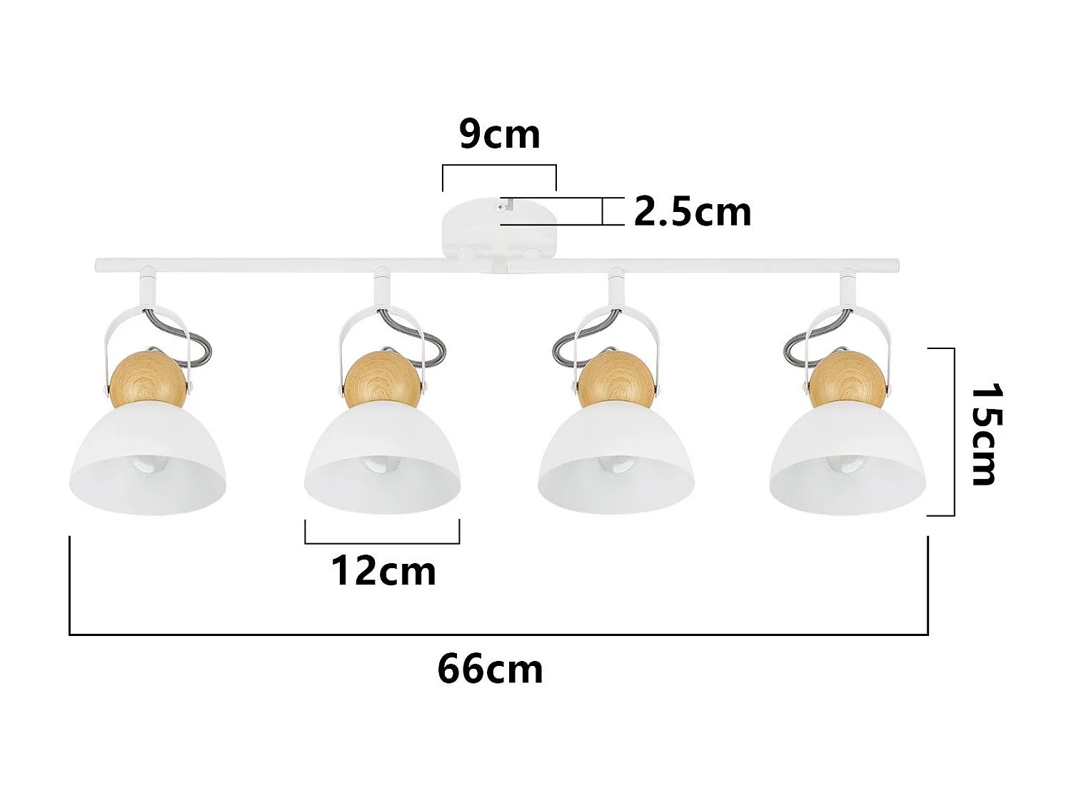 NETTLIFE Spot de plafond vintage  E27 orientable 350° lampe de couloir rétro métal industriel orientable
