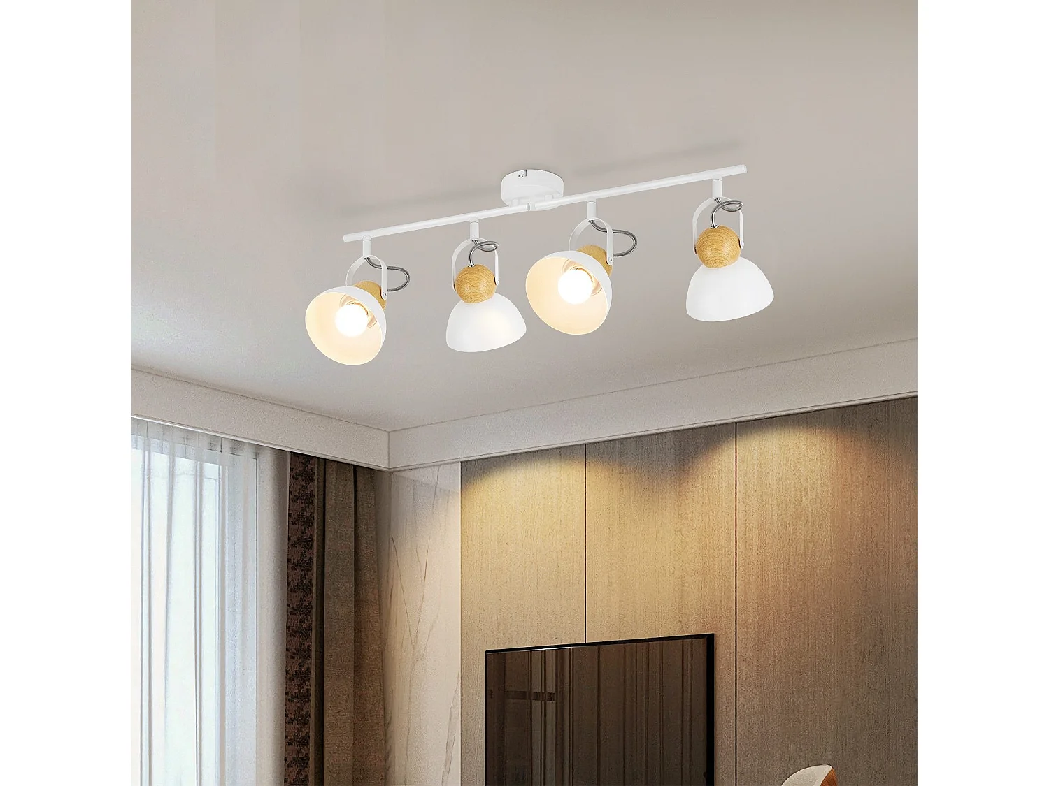 NETTLIFE Spot de plafond vintage  E27 orientable 350° lampe de couloir rétro métal industriel orientable