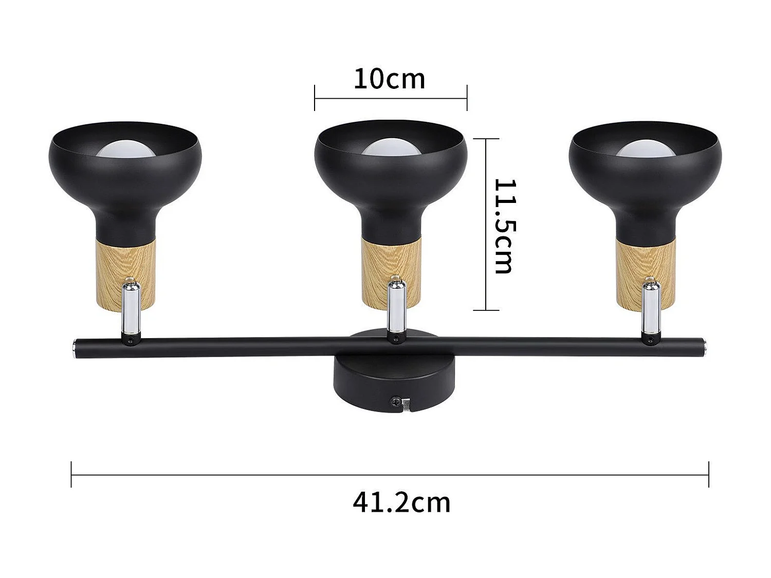 NETTLIFE Spot de plafond 3 flammes E14 plafonnier vintage orientable à 350° pour couloir salon