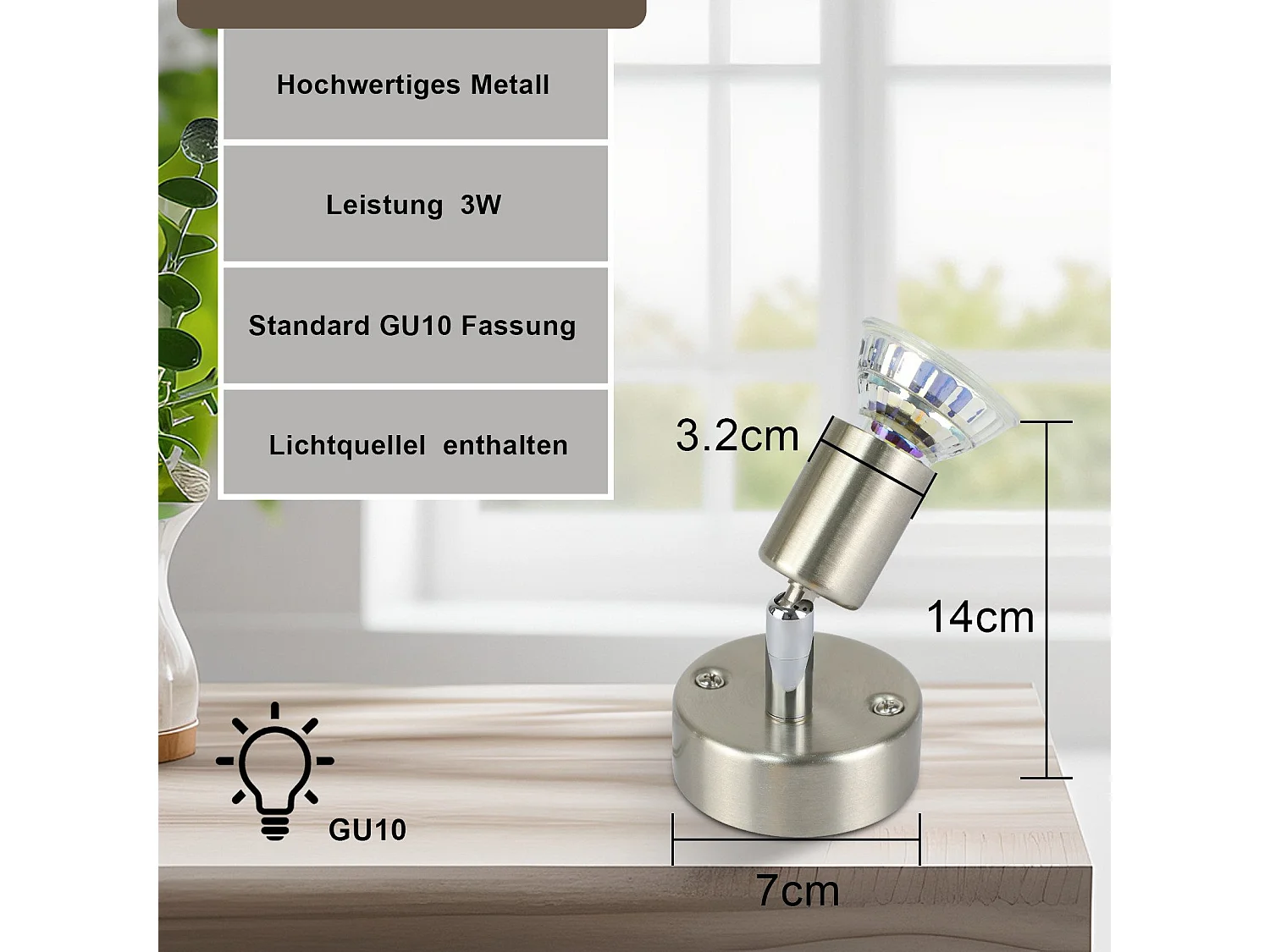 NETTLIFE Verstelbare LED plafondspot GU10 1 vlam verstelbare industriële woonkamer plafondspots