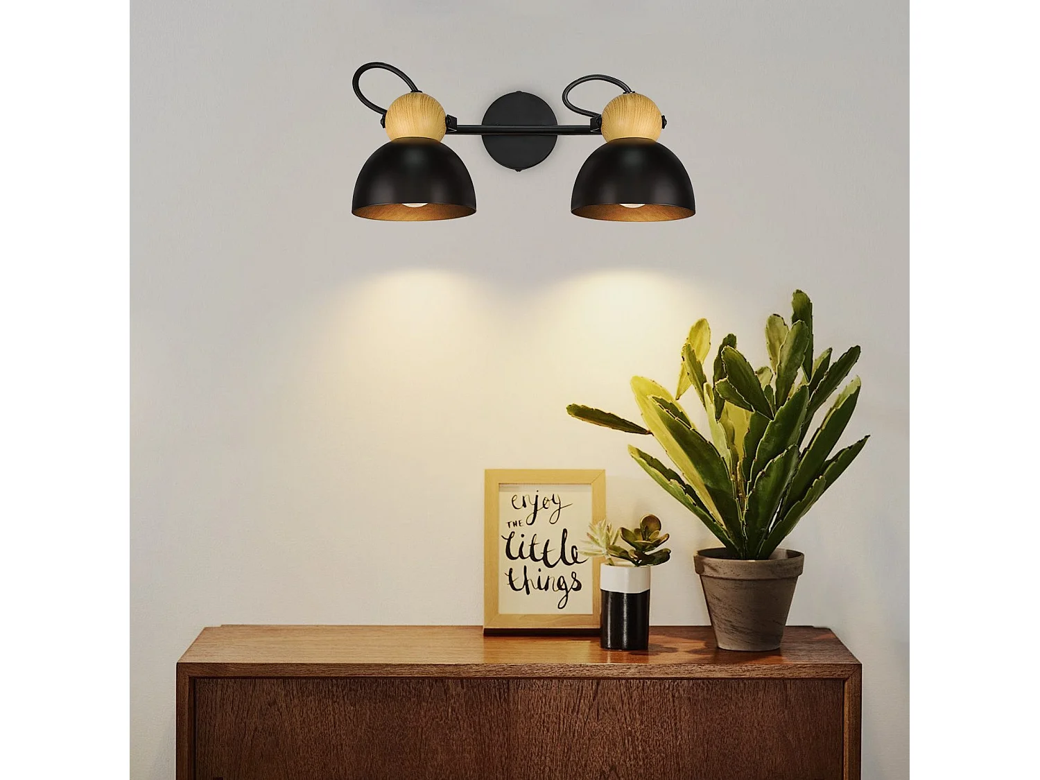 NETTLIFE Vintage Schwarz 2-Flammig Deckenstrahler E27 350° Verstellbar Retro Industrie Metall Flurlampe