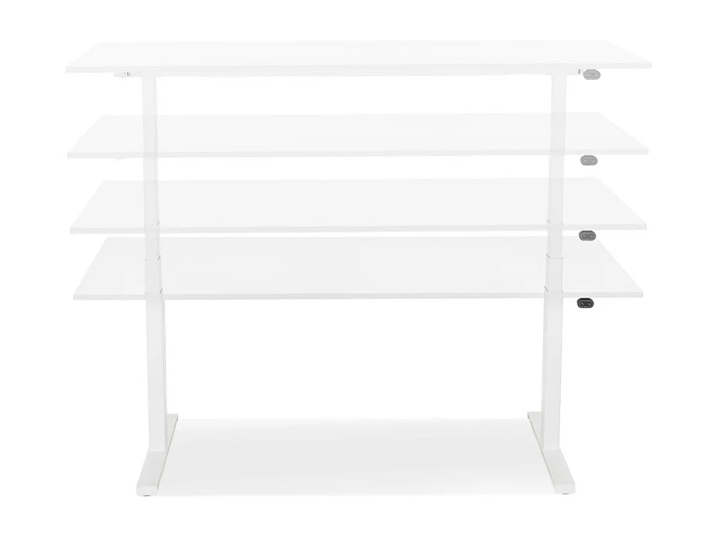 Sitz-Steh-Schreibtisch - TRONIK - wit - 140x70x127 cm