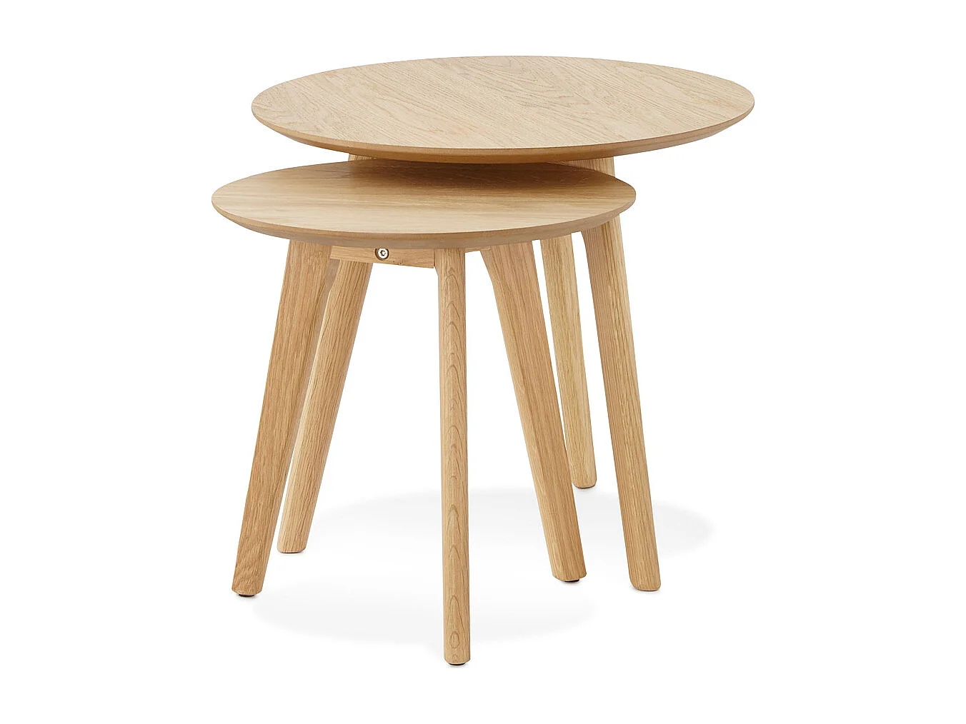 Runde Satztische - GABY - braun - 50x50x45 cm