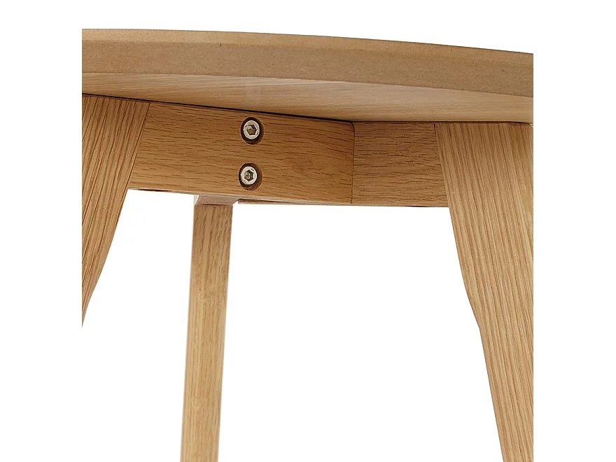 Runde Satztische - GABY - braun - 50x50x45 cm