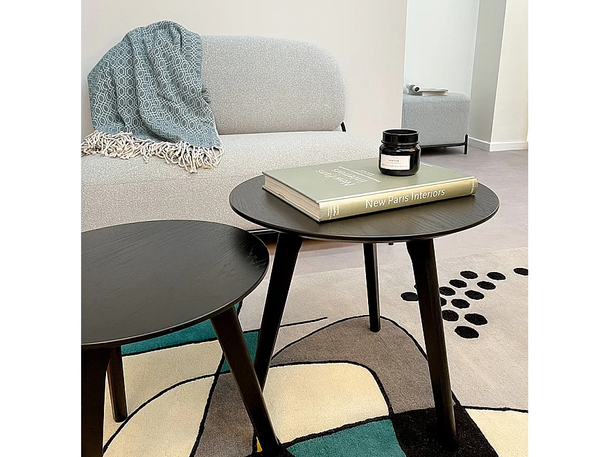 Runde Satztische - GABY - Schwarz - 50x50x45 cm