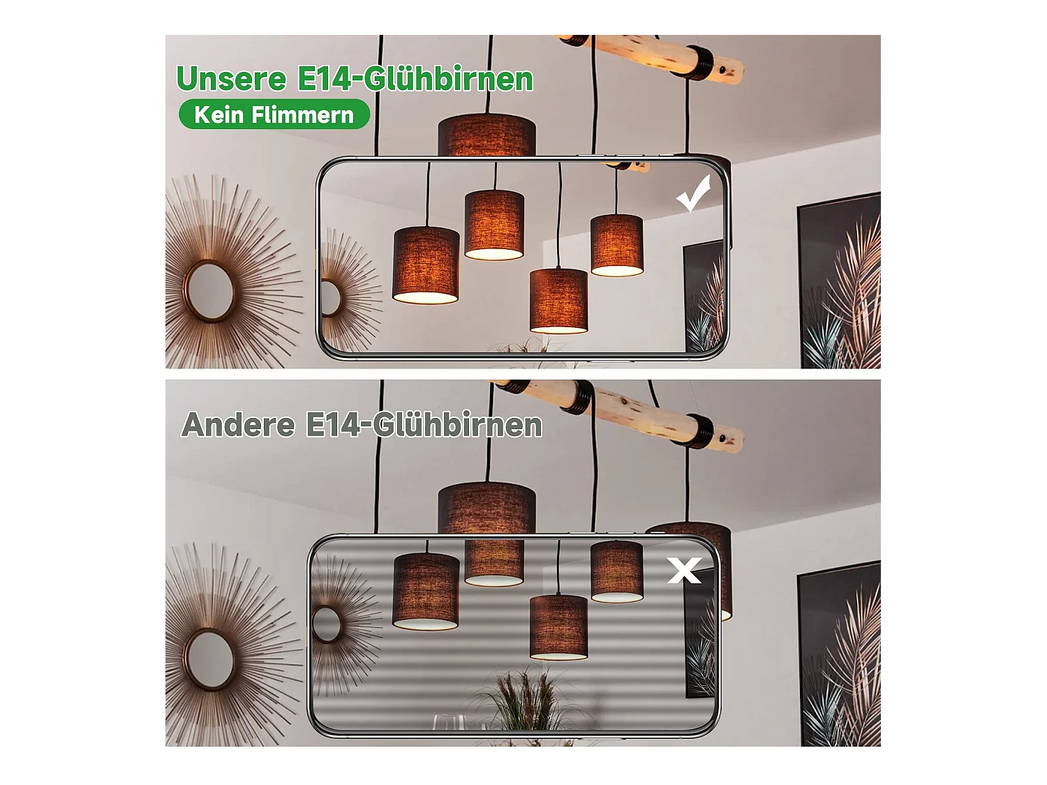 NETTLIFE LED-Lampe, 5 W, LED-Lampe, 240° Abstrahlwinkel, nicht dimmbare Energiesparlampe E14, 6 Stück.