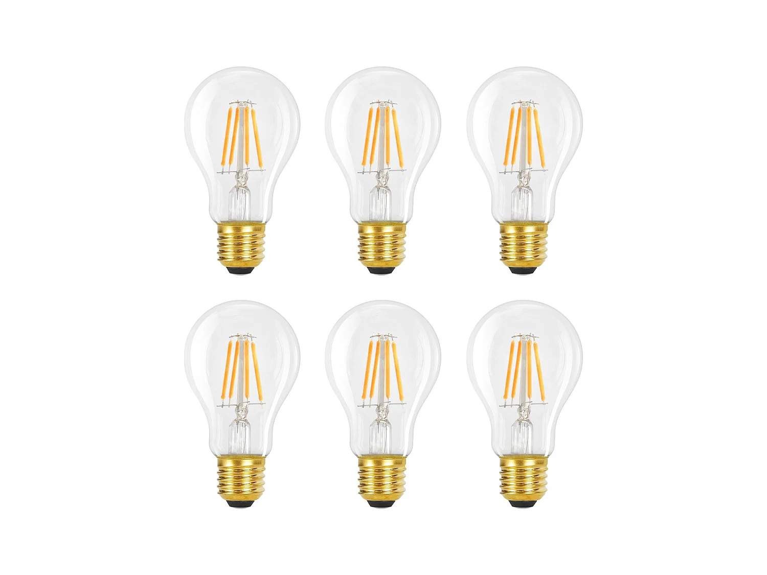 NETTLIFE Ampoules LED 6 pièces ampoule E27 4W 2700K A60 ampoules Edison vintage