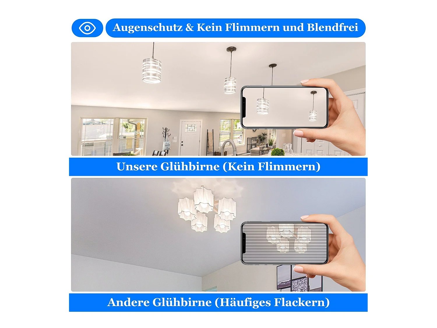 NETTLIFE LED-lampen 6 stuks E27-lamp 4W 2700K A60 Vintage Edison-lampen