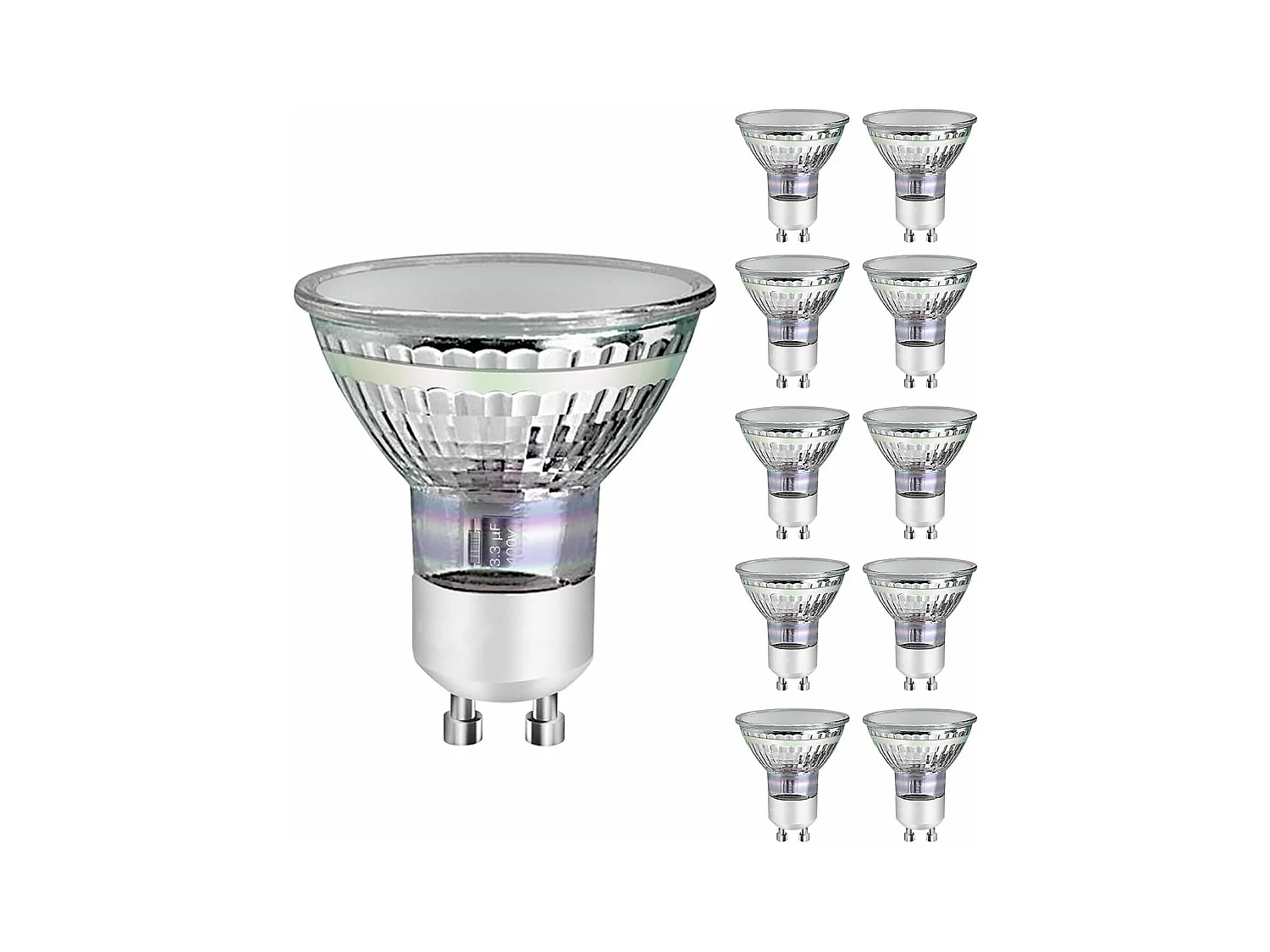 NETTLIFE Ampoule GU10 LED blanc chaud 3W 30W, lampe à économie d'énergie 3000K, angle de faisceau 110°