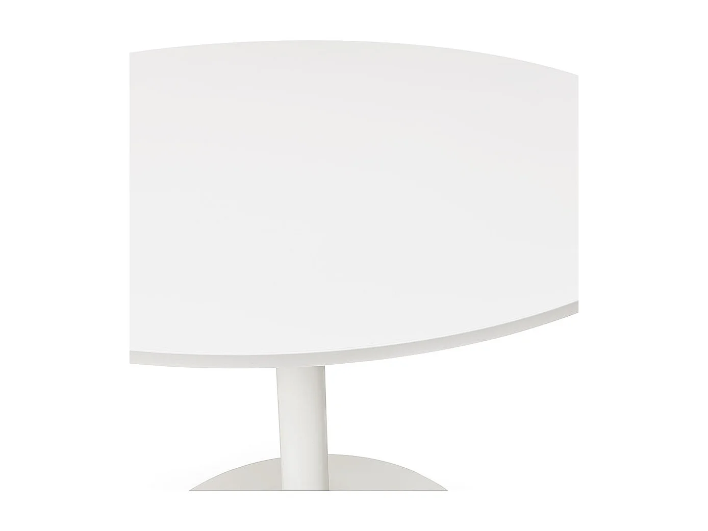 Runder Bürotisch, weiß - ORLANDO - Weiß - 120x120x77 cm