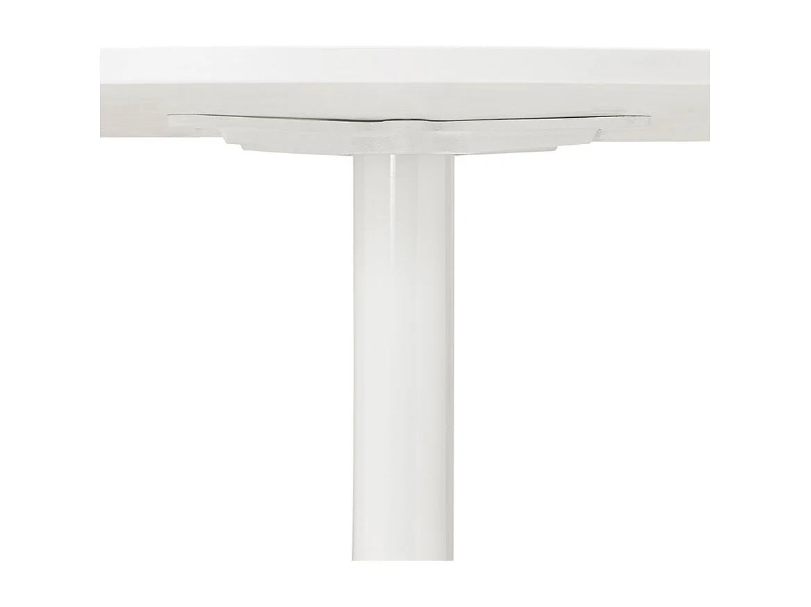 Runder Bürotisch, weiß - ORLANDO - Weiß - 120x120x77 cm