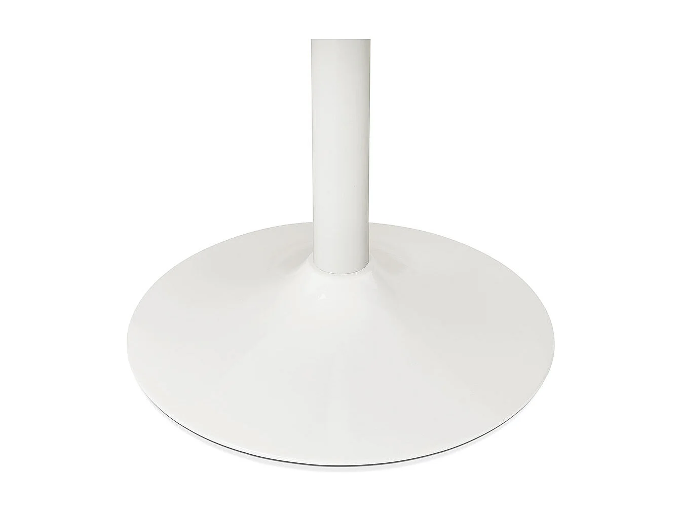 Runder Bürotisch, weiß - ORLANDO - Weiß - 120x120x77 cm