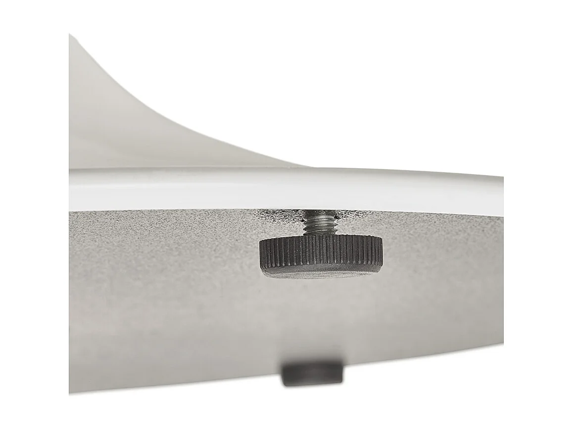 Runder Bürotisch, weiß - ORLANDO - Weiß - 120x120x77 cm