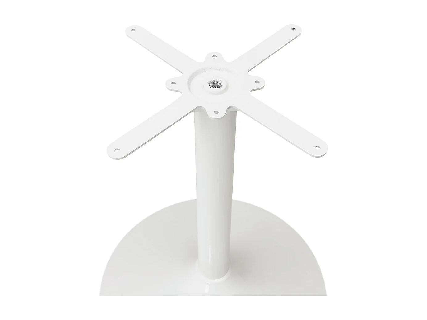 Runder Bürotisch, weiß - ORLANDO - Weiß - 120x120x77 cm