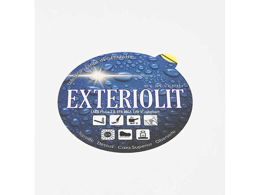 Table à Manger Intérieur & Extérieur "Vonda" 74cm Blanc