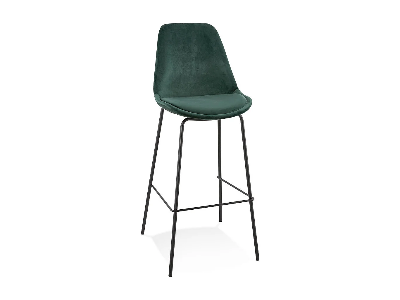Tabouret de Bar en Velours "Lon" 115cm Vert