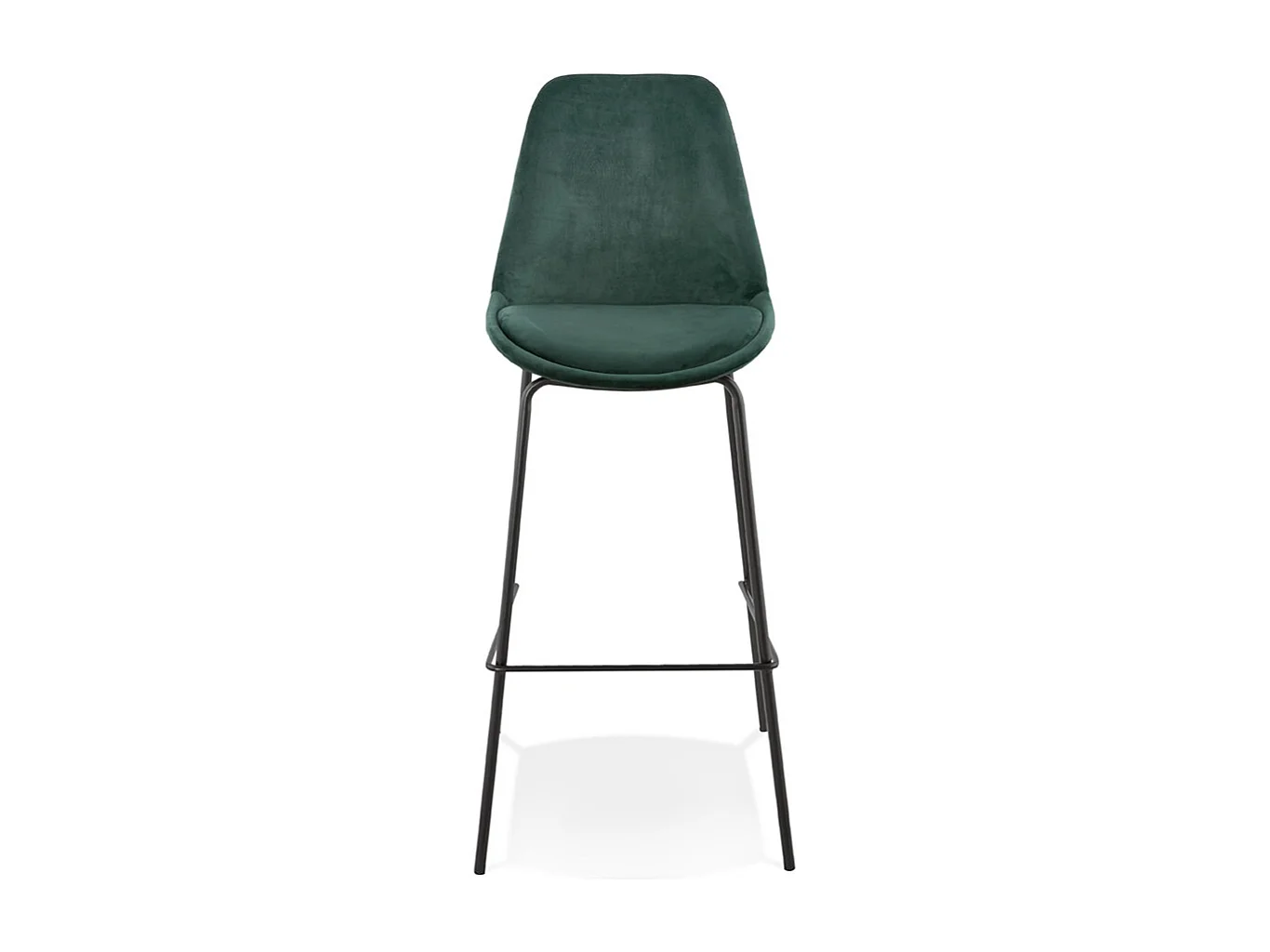 Tabouret de Bar en Velours "Lon" 115cm Vert