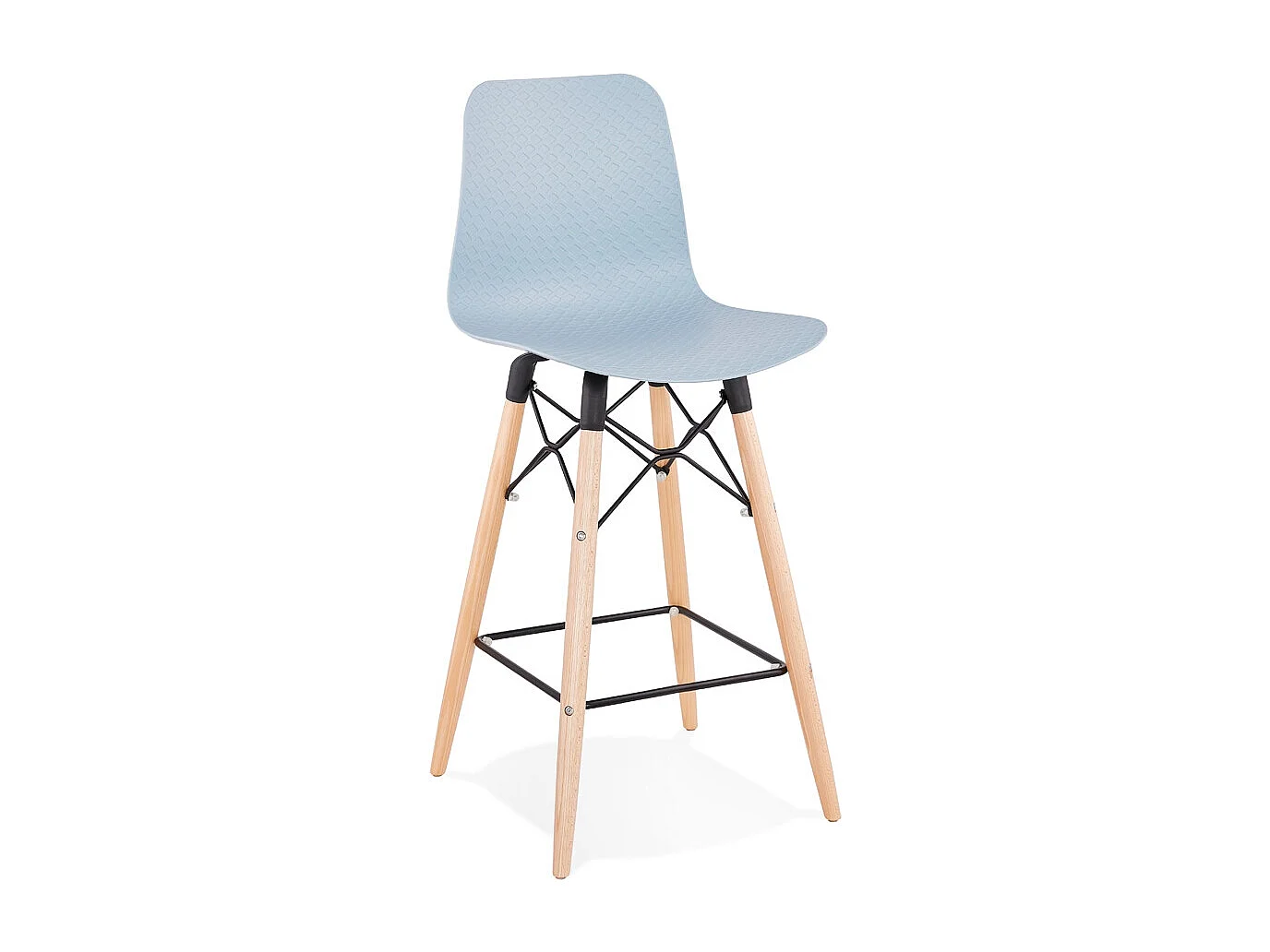 Sgabello scandinavo a media altezza -MOZAIK MINI - Blu - 46x46x108 cm