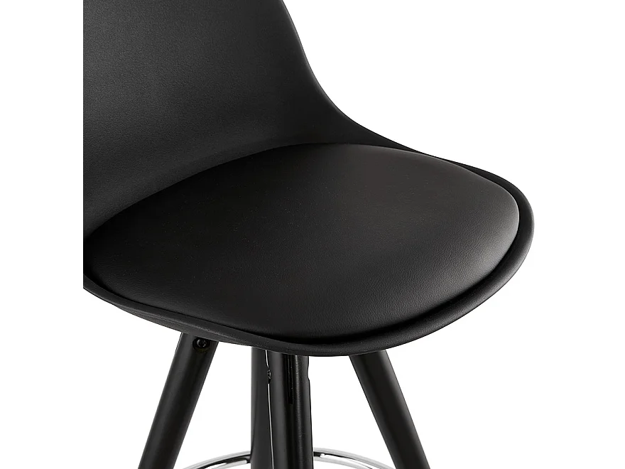 Mittelhoher Snackhocker - MISTIK - Schwarz - 42x42x85 cm