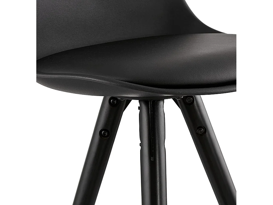 Mittelhoher Snackhocker - MISTIK - Schwarz - 42x42x85 cm