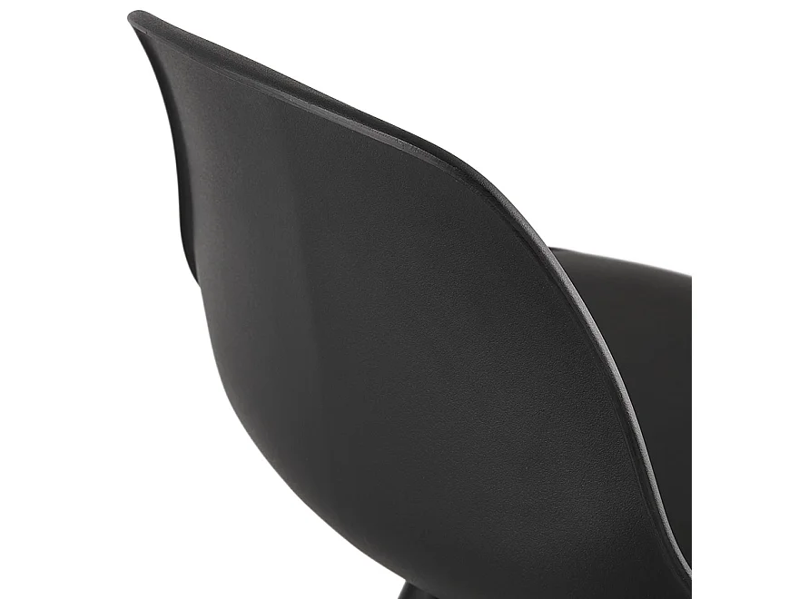 Mittelhoher Snackhocker - MISTIK - Schwarz - 42x42x85 cm