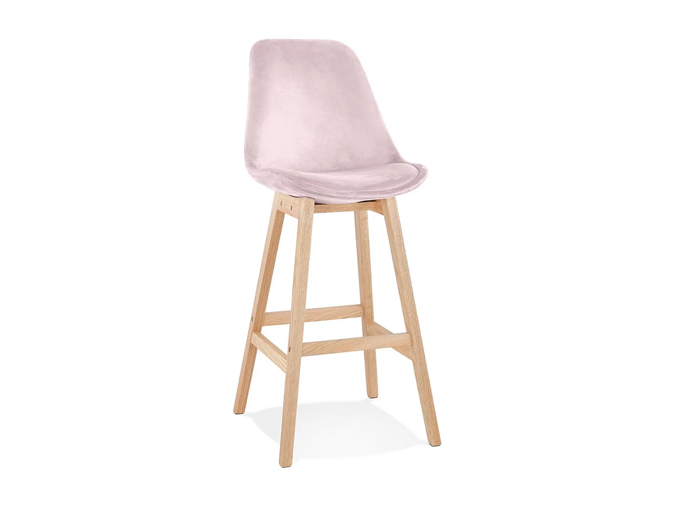 Seggiola da bar -MORISS - Rosa - 48x56x113 cm