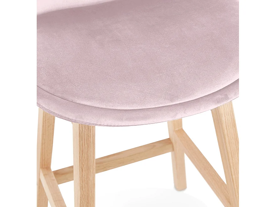Seggiola da bar -MORISS - Rosa - 48x56x113 cm