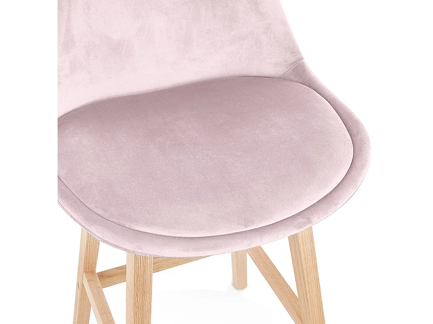 Seggiola da bar -MORISS - Rosa - 48x56x113 cm