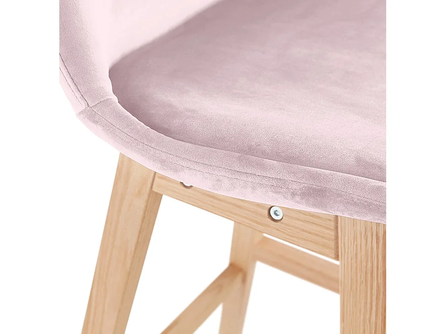 Seggiola da bar -MORISS - Rosa - 48x56x113 cm