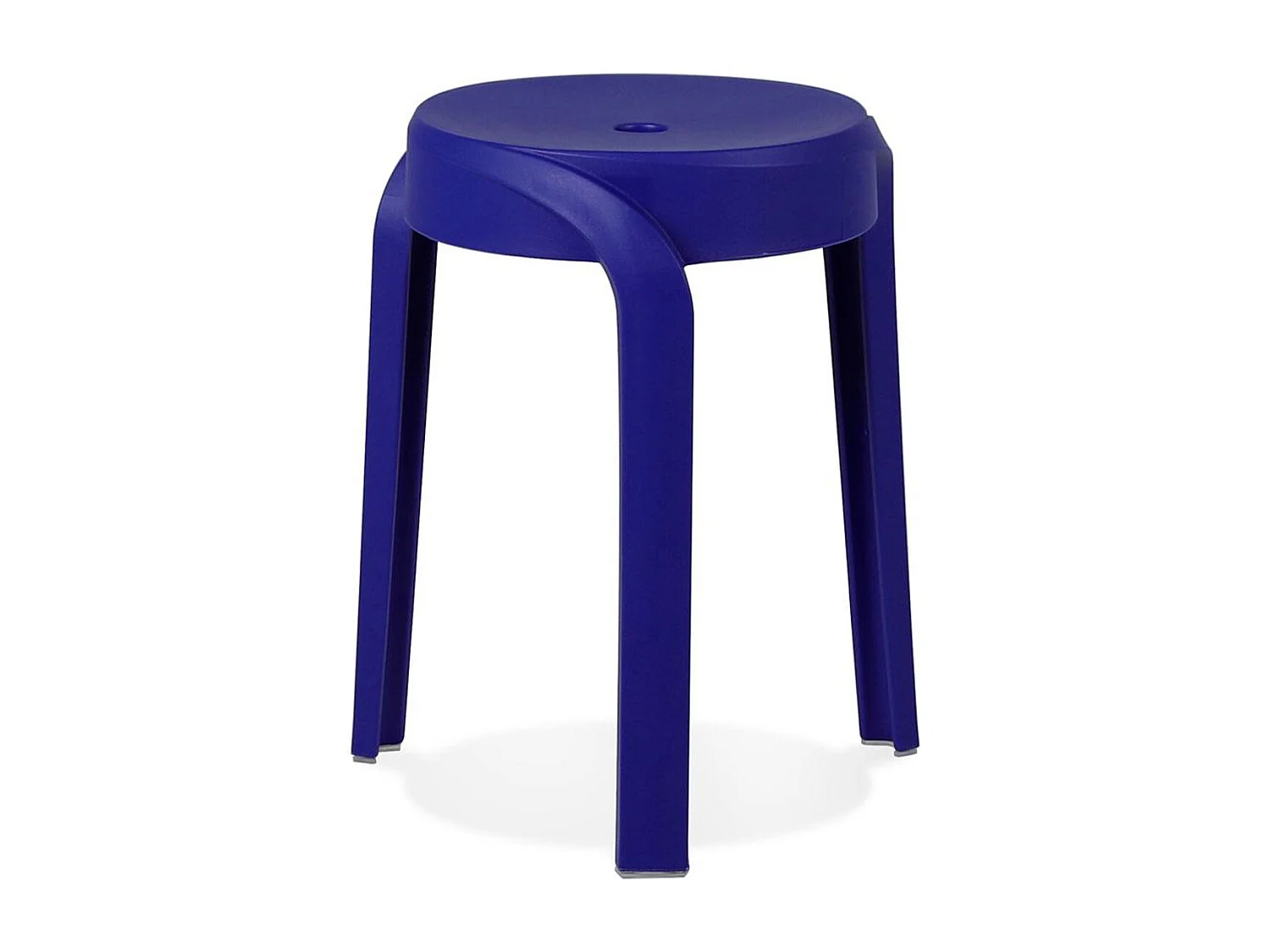 Tabouret Empilable Rond "Barton" 45cm Bleu Foncé