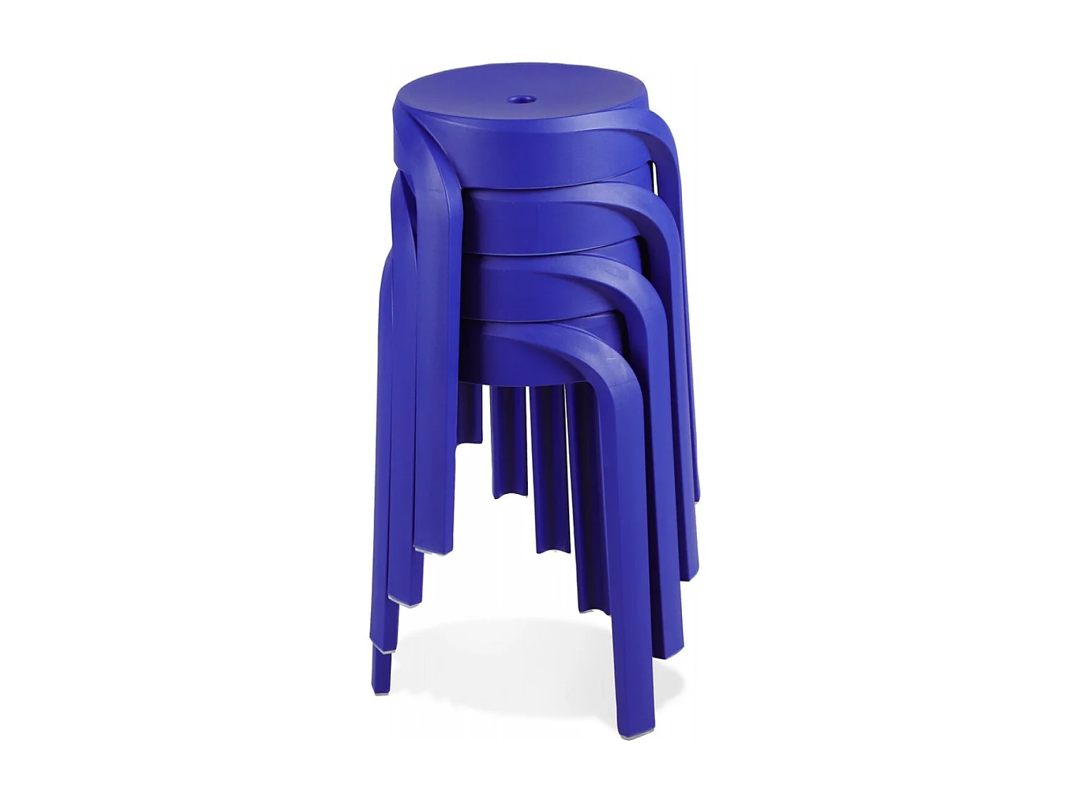 Tabouret Empilable Rond "Barton" 45cm Bleu Foncé