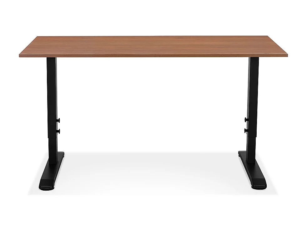 Bureau Hauteur Réglable "Mathew" 140cm Noir & Noyer