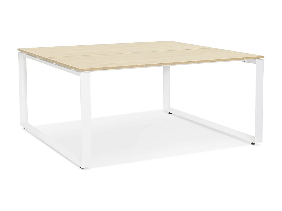 Bureau Bench Design "Dane" 140cm Blanc & Naturel
