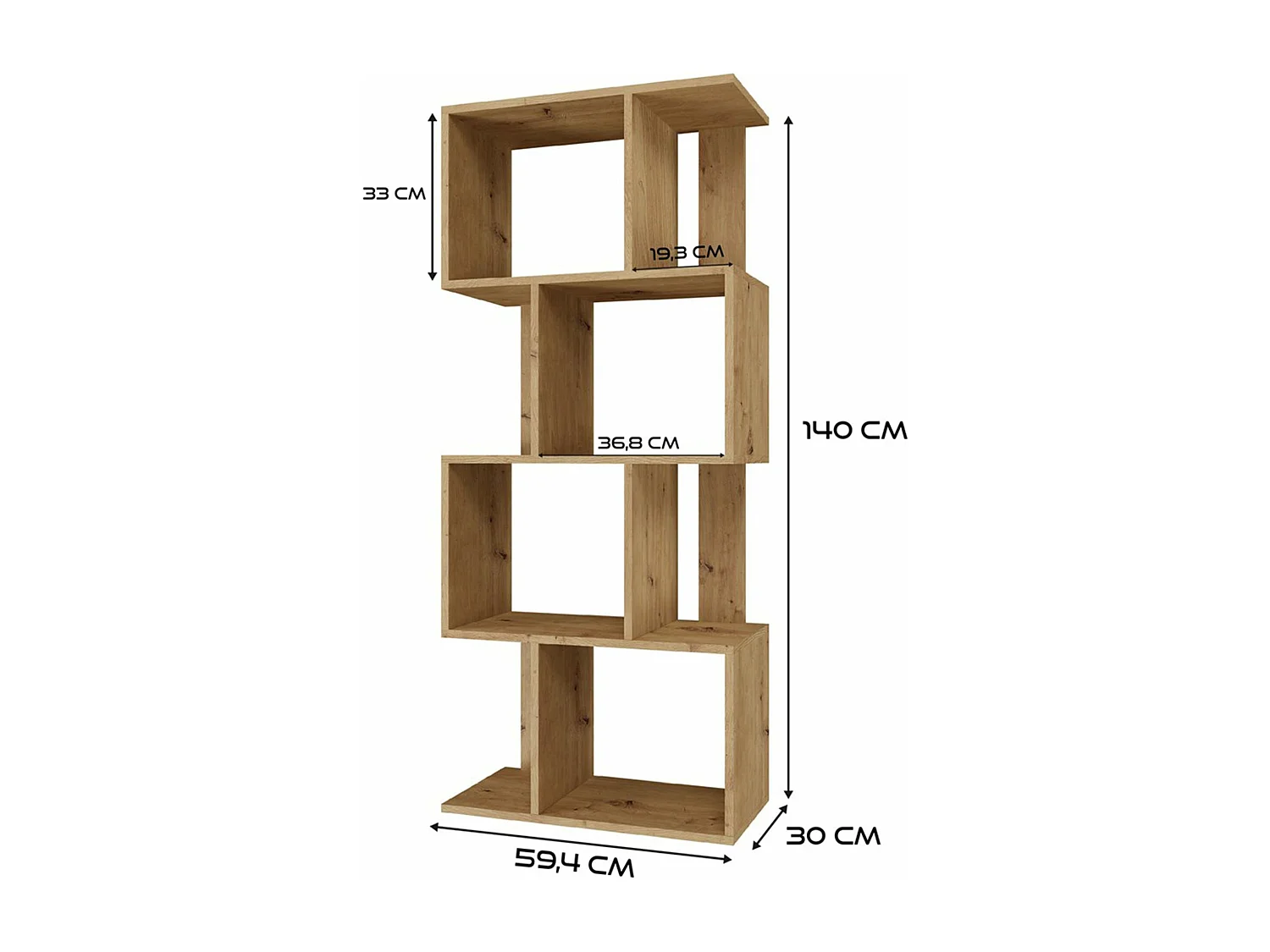 Standregal - Artisan Eiche - 60 cm - FIESTA