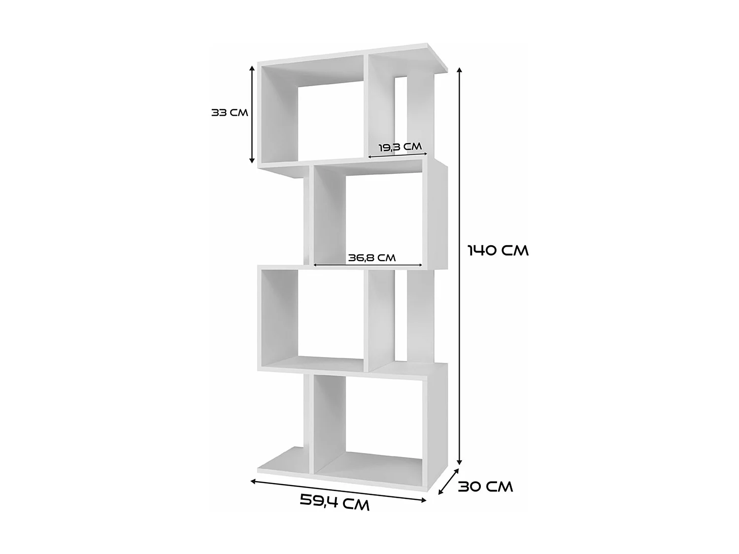 Étagère murale - blanc - 60 cm - FIESTA