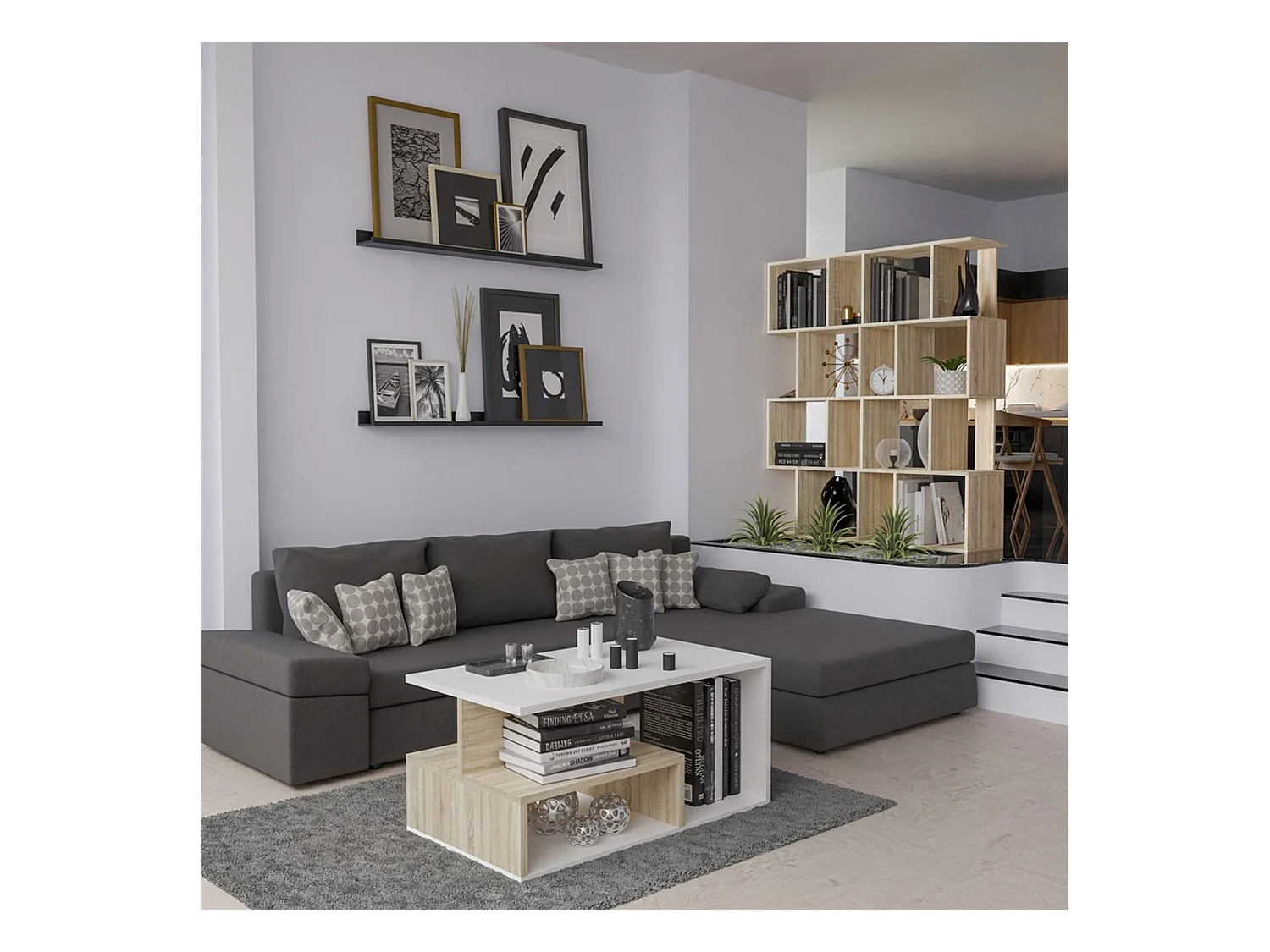 Étagère murale - chêne de Sonoma - 60 cm - FIESTA