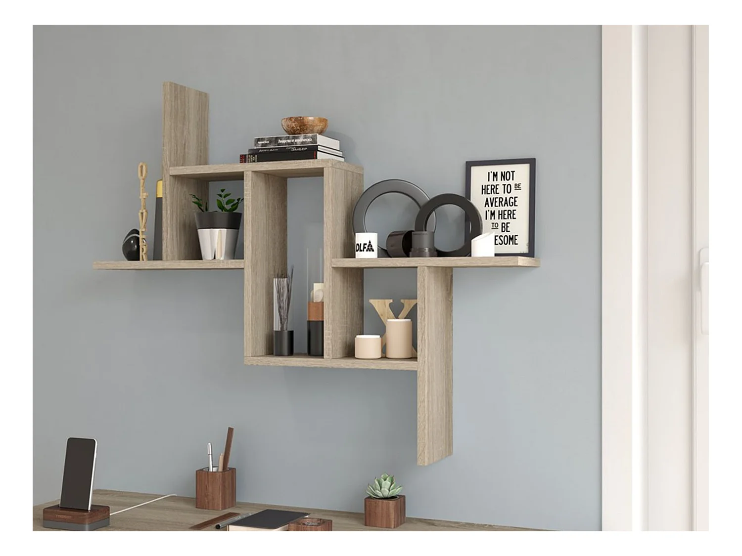 Wandregal - Sonoma Eiche - 90 cm - FIESTA
