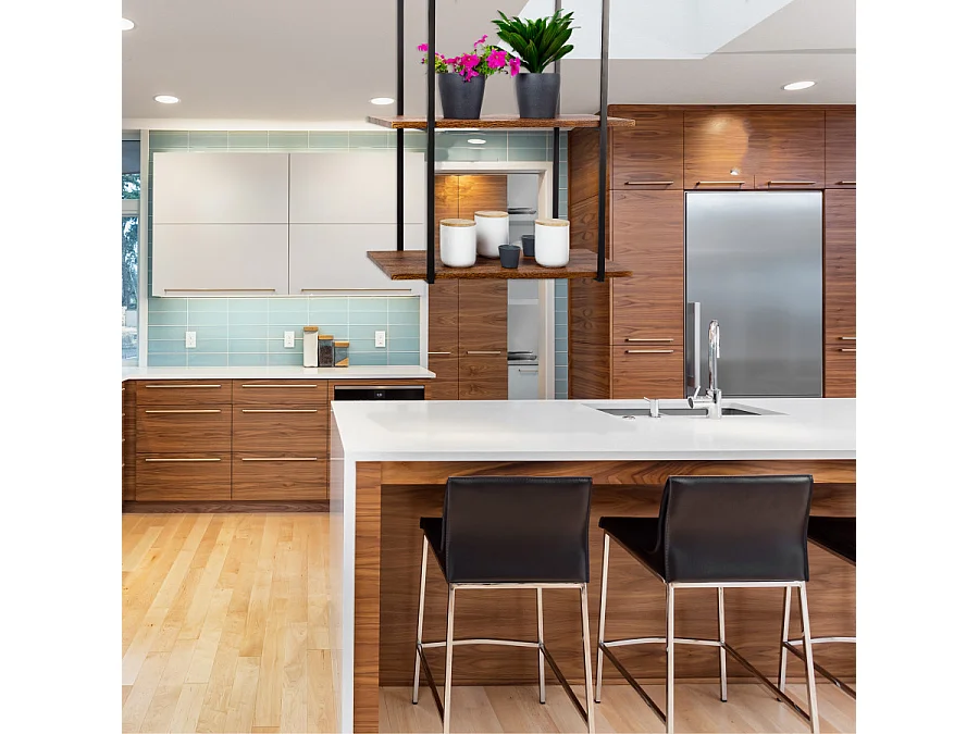 Etagère BAR SHELF 75 cm MARRON avec 2 étagères pour verres et bouteilles par Yelloo