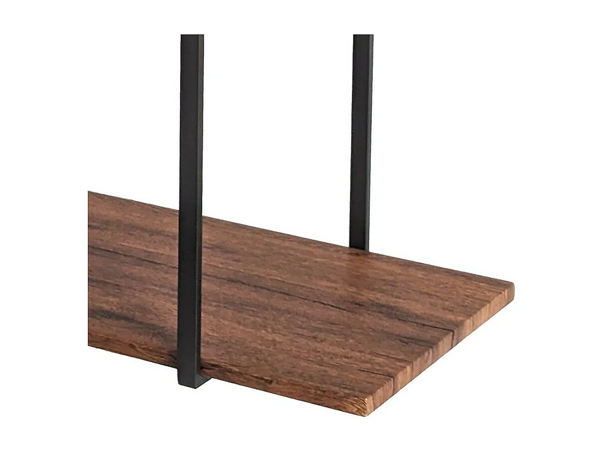 Etagère BAR SHELF 75 cm MARRON avec 2 étagères pour verres et bouteilles par Yelloo