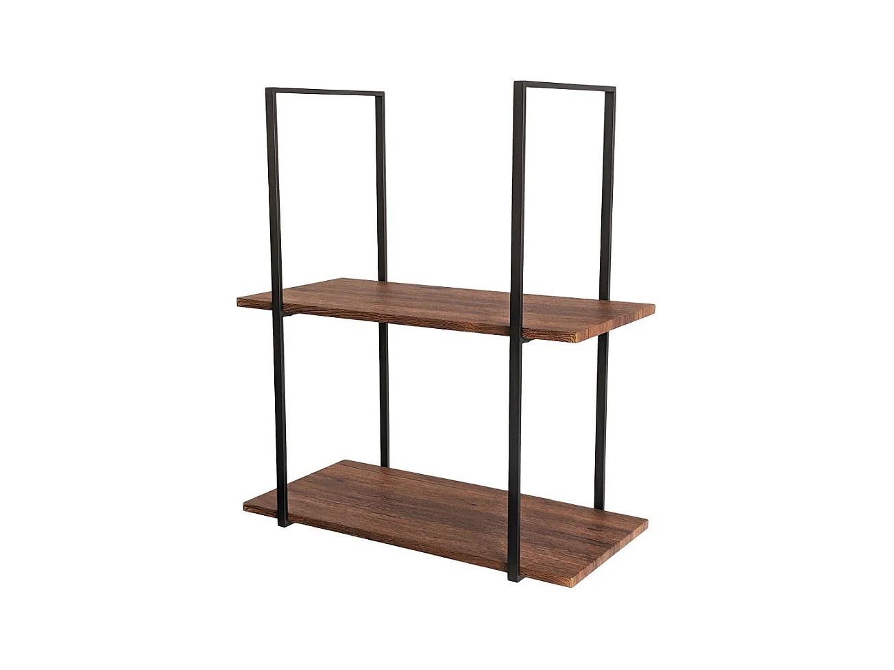 Etagère BAR SHELF 75 cm MARRON avec 2 étagères pour verres et bouteilles par Yelloo