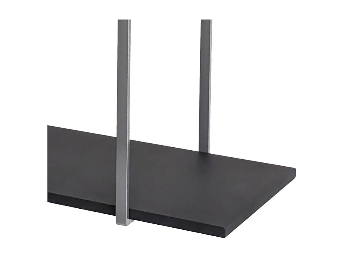 Etagère BAR SHELF 75 cm GRIS NOIR avec 2 étagères pour verres et bouteilles par Yelloo